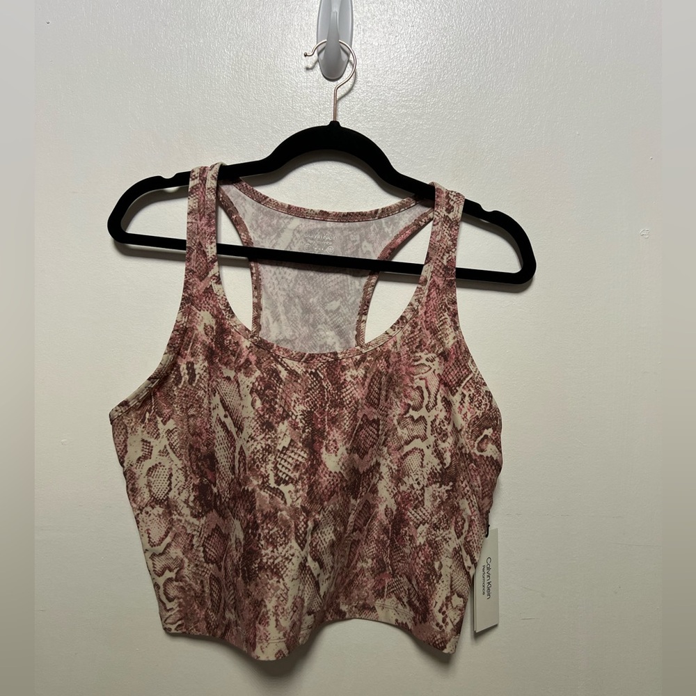 “Calvin Klein” Sports Bra/Top Snake/Like   (XL) Print & Color Pattern New